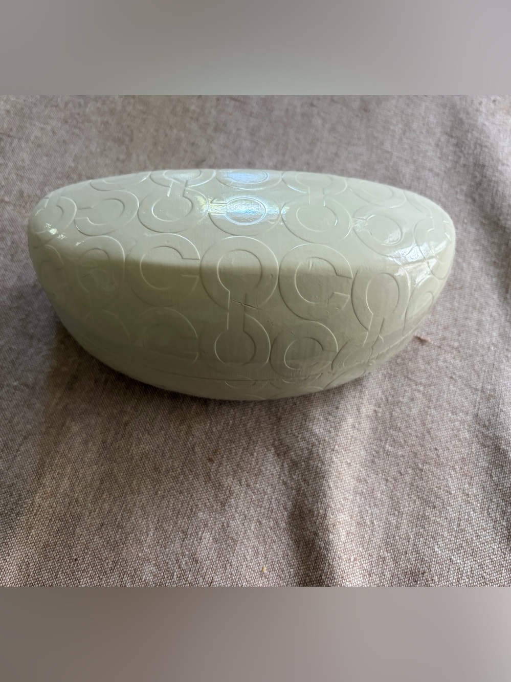 Coach Brown Sunglass Case with Cleaning Cloth